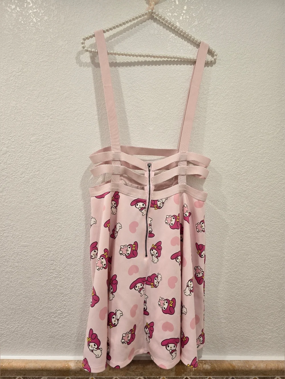 My Melody strappy suspender skirt Pink L - Picture 4 of 9